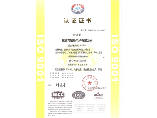ISO certificate